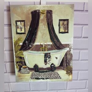 Bathroom Canvas Wall Art Clawfoot Tub Spa Farmhouse
Decor 10x14